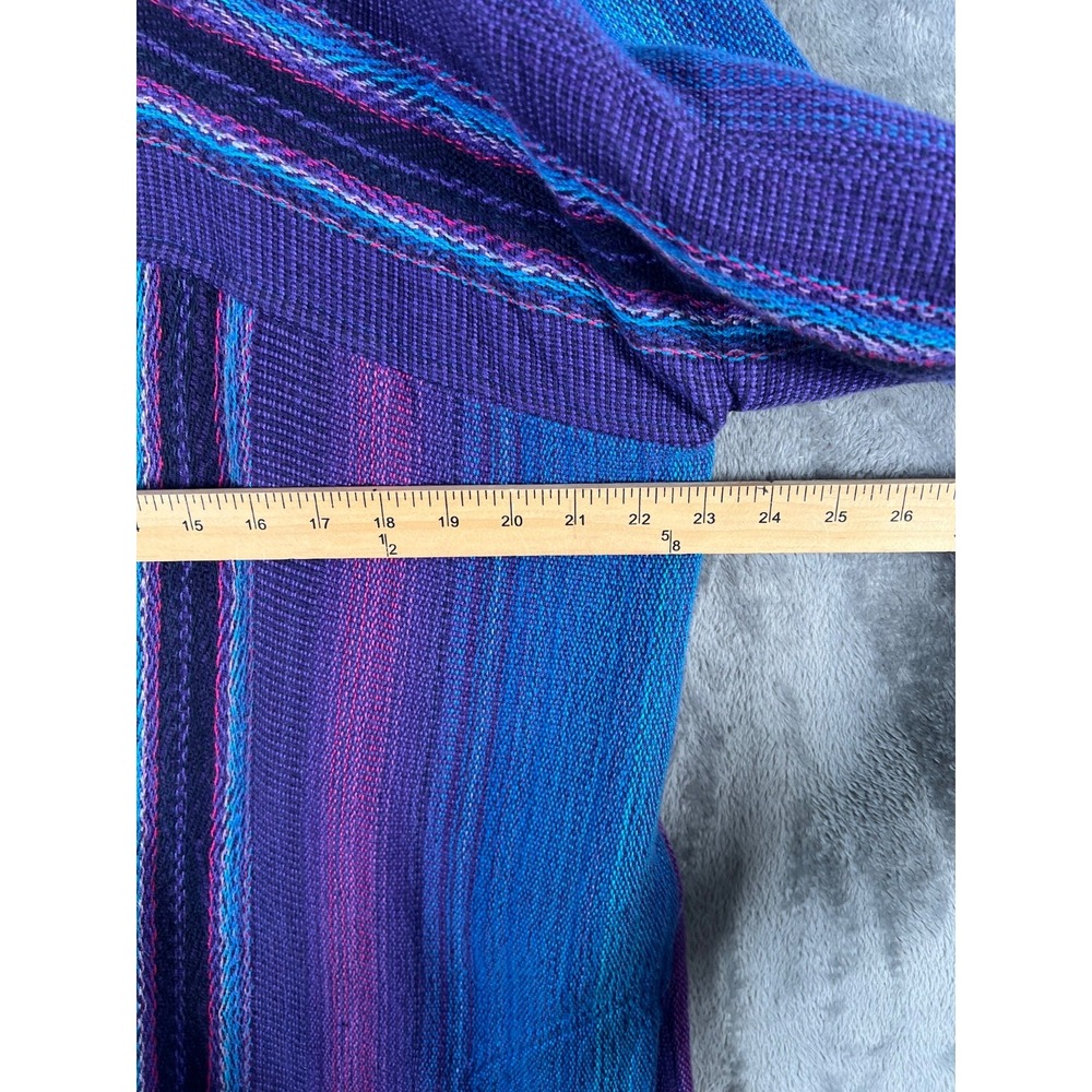 Greentree Weavers Handwoven Cardigan Jacket Womens L/XL Multicolor Boho Chic Vtg - Picture 4 of 16
